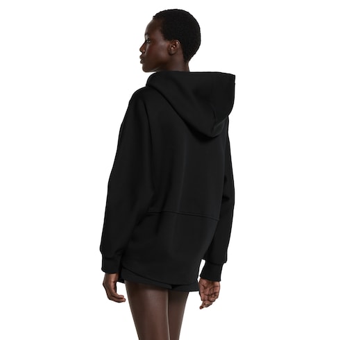 Cotton jersey hooded zip sweatshirt