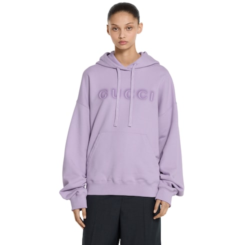 Sweat-shirt à capuche en coton avec logo