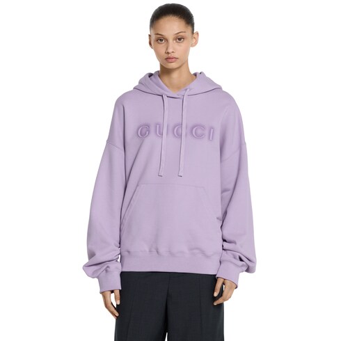 Sweatshirt aus Baumwolle mit Kapuze und Logo