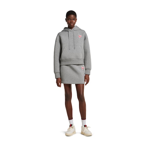 Jersey hooded sweatshirt with print