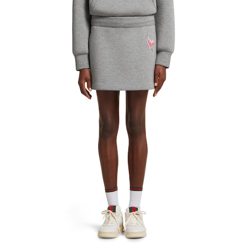 Mini-jupe en jersey avec empiècement
