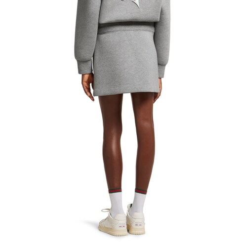 Mini jersey skirt with patch