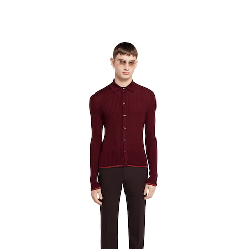 Poloshirt aus feinem Kaschmir und Seide mit Web