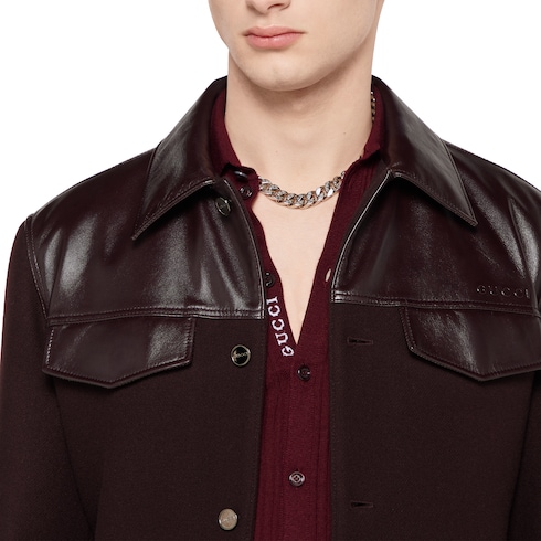 Fine cashmere silk polo shirt with Web