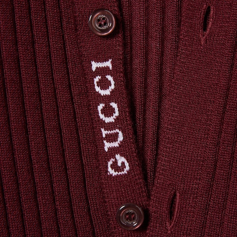 Polo in seta e cashmere fine con motivo Web