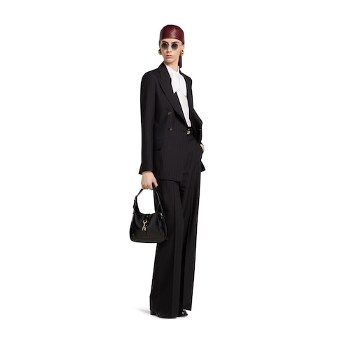 Pinstripe Gucci wool jacquard pants