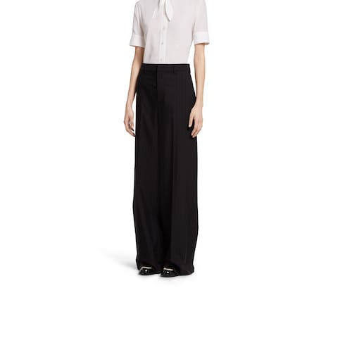 Pinstripe Gucci wool jacquard pants