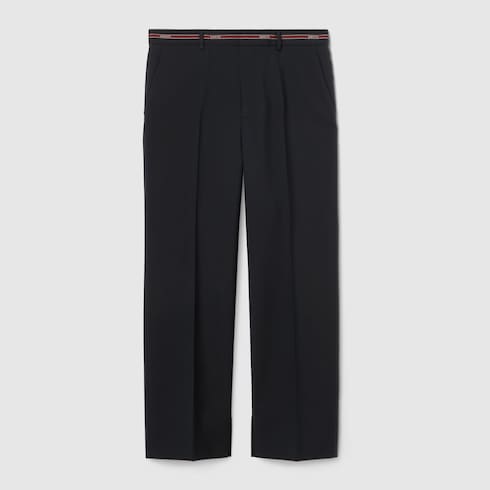 Wool pant with selvedge detail 