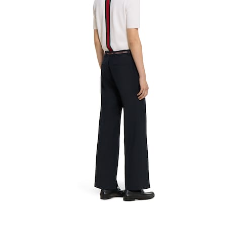 Wool pant with selvedge detail 