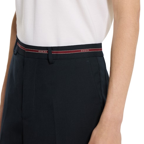 Wool pant with selvedge detail 