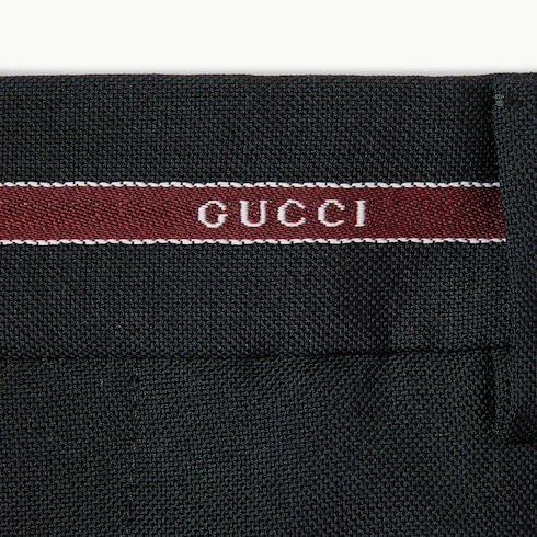 Wool pant with selvedge detail 
