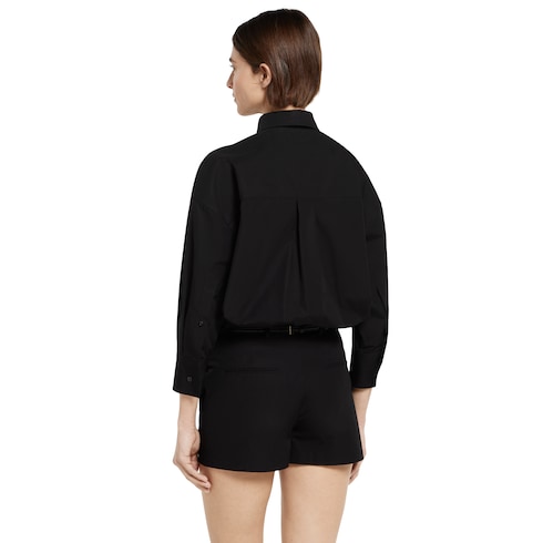 Cotton poplin jumpsuit with embroidery