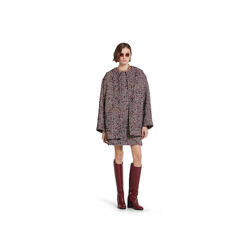 Robe en laine bouclée