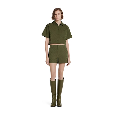 Chemise en gabardine de coton GG