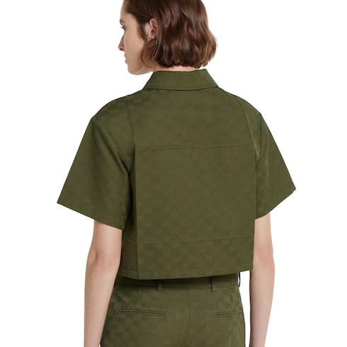 Camisa de algodón de algodón con GG