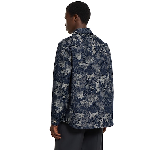 Chemise en denim à jacquard GG