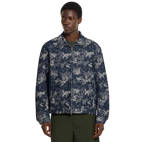 Veste en denim à jacquard GG