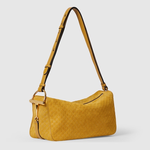 Bolso de hombro Gucci Half Horsebit mediano