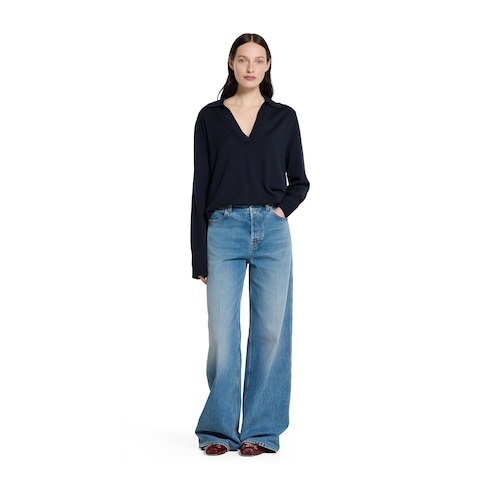 Poloshirt aus extrafeiner Wolle
