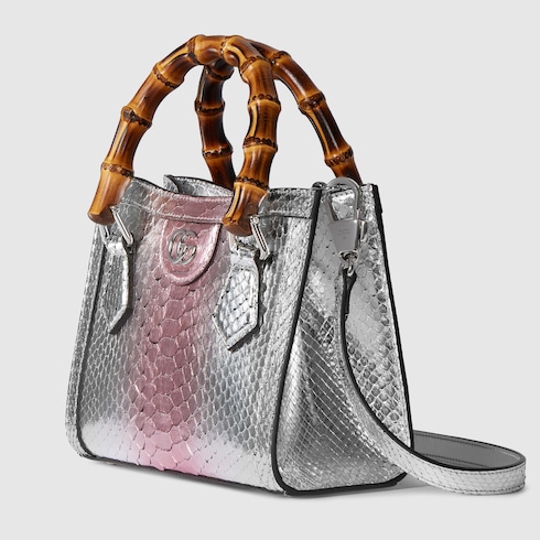 Gucci Diana python small tote bag