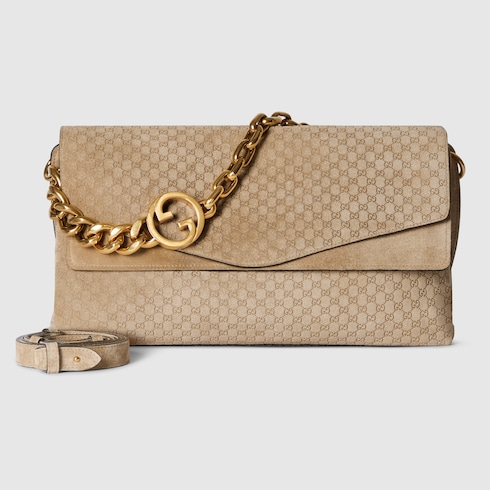 Large shoulder bag with chain