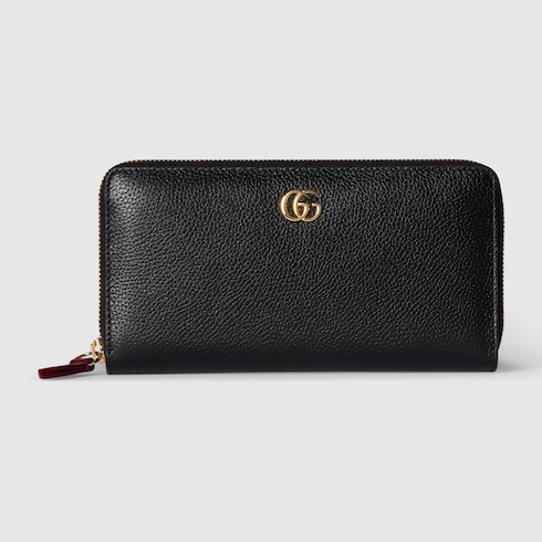 Bi-color GG Marmont zip around wallet