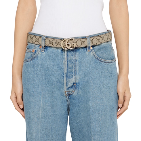 Reversible GG Marmont wide belt