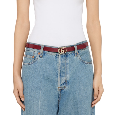 Reversible GG Marmont thin belt