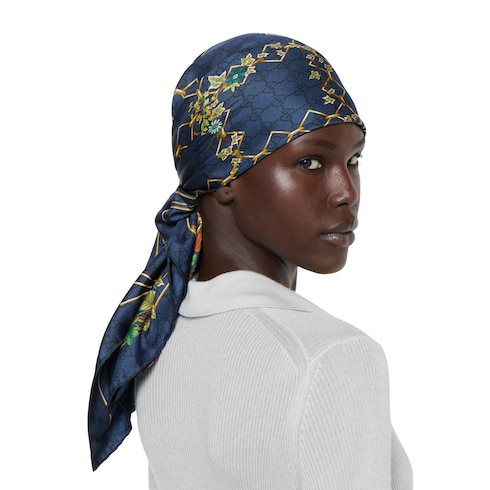 Printed silk twill carré