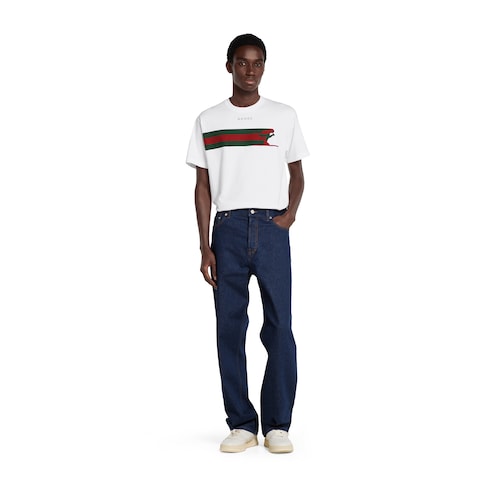T-shirt in jersey di cotone con stampa