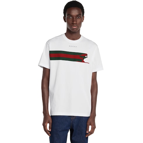 Camiseta de punto de algodón con estampado