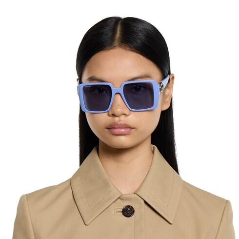 Low nose bridge fit square sunglasses