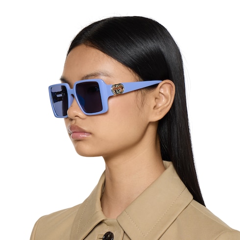 Low nose bridge fit square sunglasses