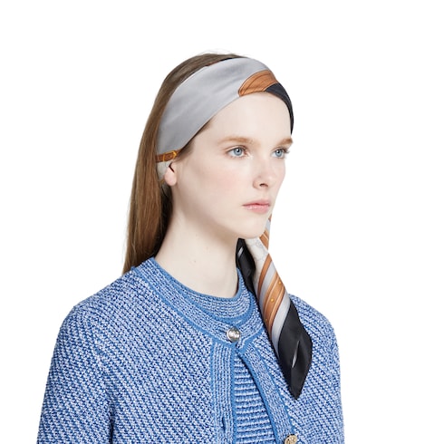 Printed silk twill carr