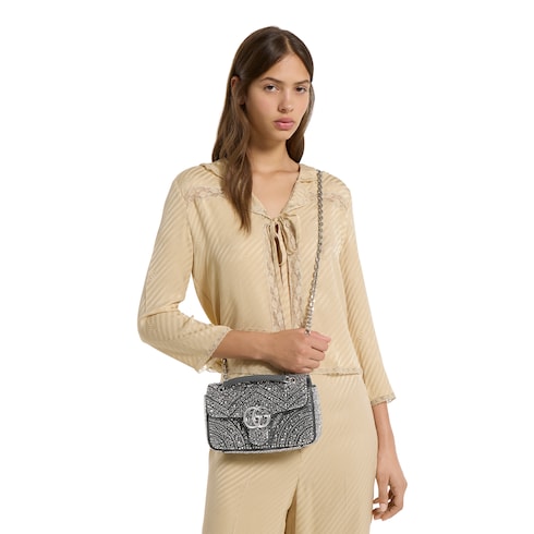 Bolso de hombro GG Marmont cristales pequeño