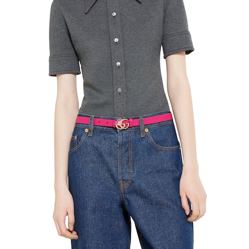 Cintura reversibile GG Marmont