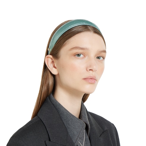 GG leather hairband