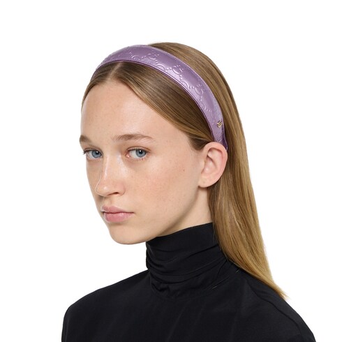 Cinta para el cabello de piel con GG