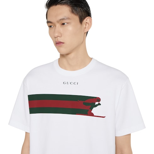 T-shirt in jersey di cotone con stampa