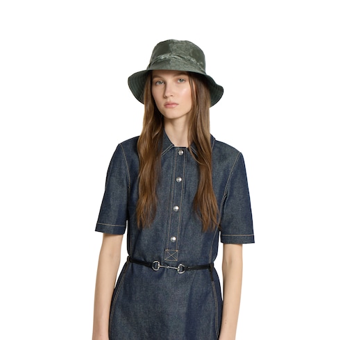 Reversible GG nylon bucket hat