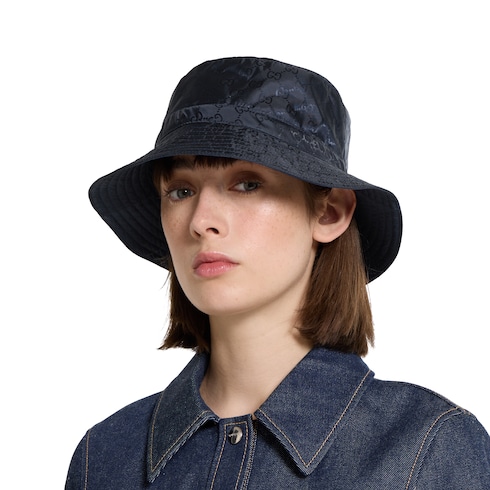 Reversible GG nylon bucket hat