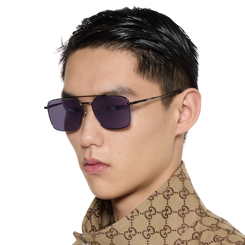 Specialized fit rectangular sunglasses