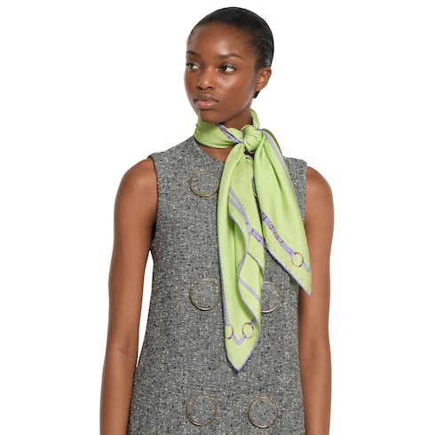 Printed silk twill carré