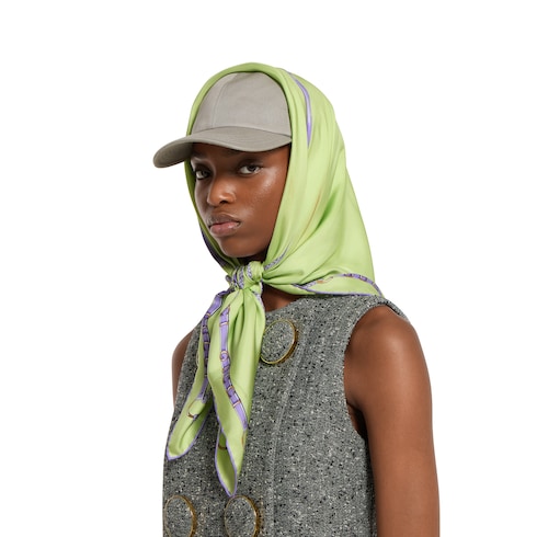 Carré in twill di seta stampato