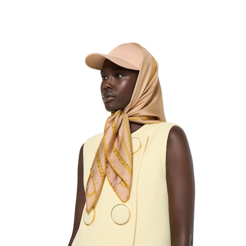 Carré en twill de soie imprimé