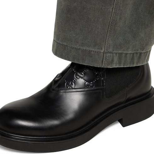 Men's ankle boot with GG detail