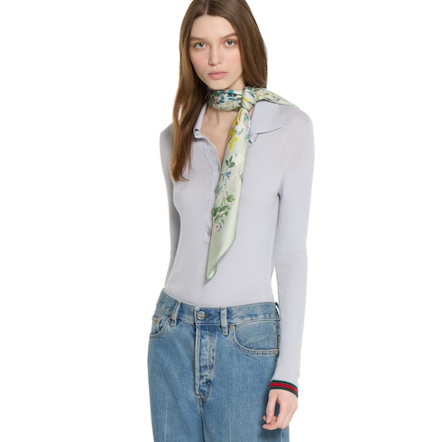 Carré in twill di seta stampato