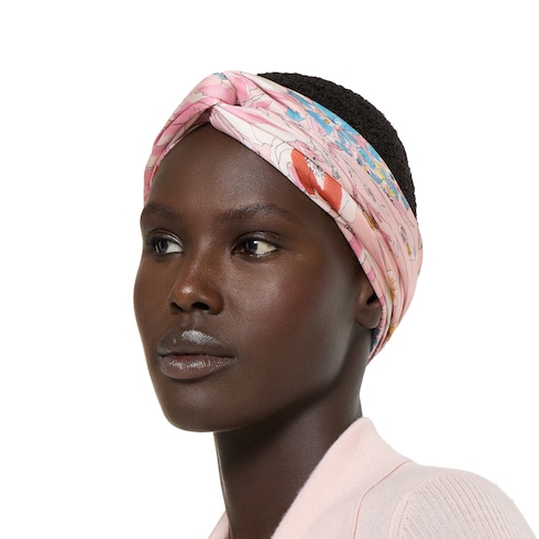 Printed silk twill carré