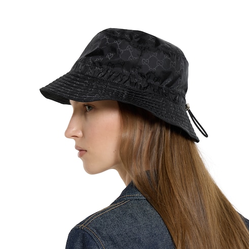 Sombrero bucket de nylon con GG reversible