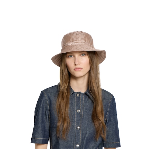 Reversible GG nylon bucket hat